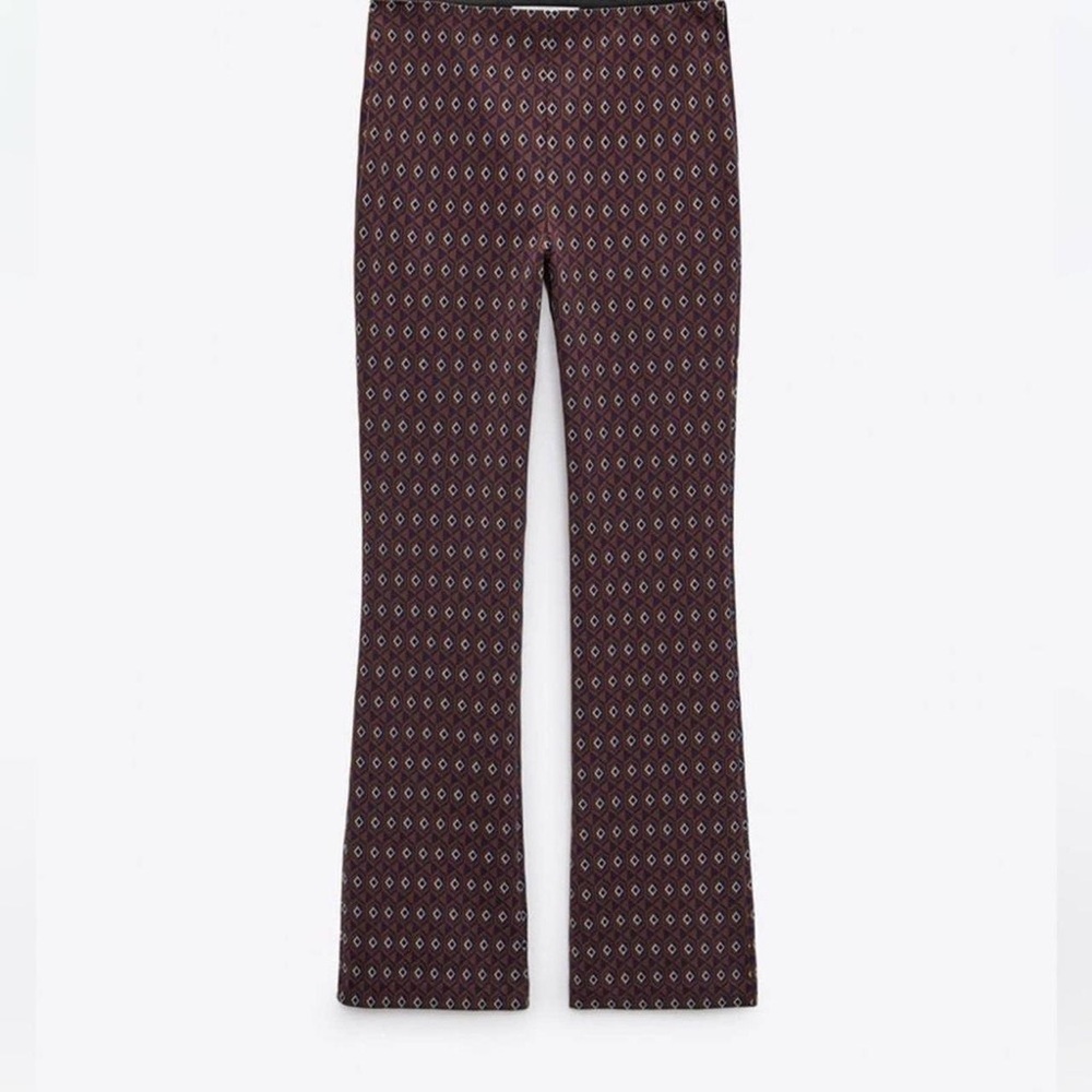 Zara flared Patterned Pants - Picture 3 of 15